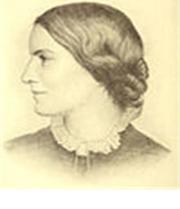 A side profile drawing of a woman.